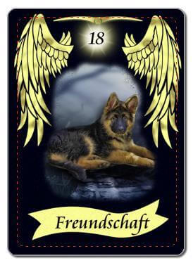 Lenormandkarten Golden Angel / Hund / Freund / Treue / Freundschaft / Schutz / Loyalität