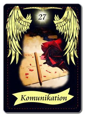 Kartendeck Lenormand Karten Golden Angels Kommunikation, Brief, Botschaft, Gespräch