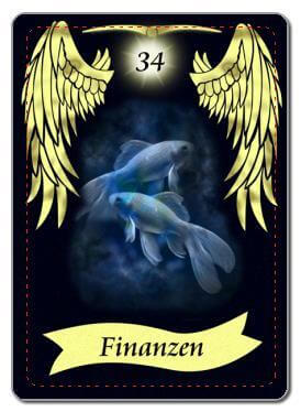 Lenormadkarten Fische Golden Angel Fische / Geld / Wohlstand / Vermögen / Gewinn